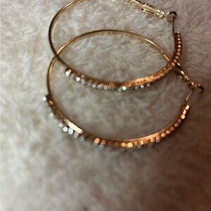 Elegant Gold toned Hoop Earrings